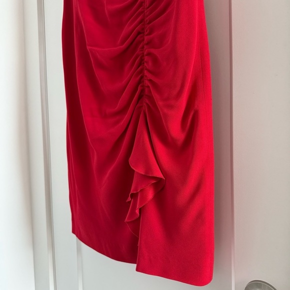 Vintage Moschino red sheath dress with ruffle detail - size Medium (M) - Picture 8 of 11